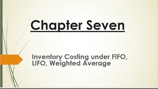 Chapter 7 Inventory Costing [upl. by Palua319]