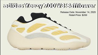 Adidas Yeezy 700 V3 Safflower  DETAILED LOOK [upl. by Neumeyer]