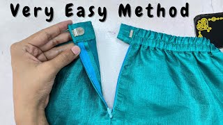 How To Attach Zip In Pant  Palazzo  Palazzo Mein Zip Lagane ka Easy Trika  Hook And Zip In Pant [upl. by Gnuhc]