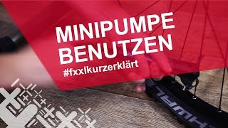 Fahrrad Minipumpe benutzen  fxxlkurzerklärt [upl. by Etteniotnna]