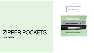 Sewing 4 Zipper pockets 20th [upl. by Teryl]