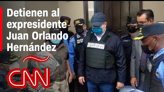 El momento en el que arrestan y trasladan al expresidente Juan Orlando Hernández [upl. by Nur288]