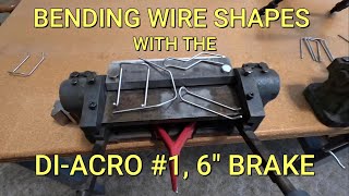 MAKING WIRE SHAPES WITH THE DIACRO 1 6quot BRAKE [upl. by Gathers]