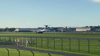 Silk Way Ilyushin Il76TD Landing at Prestwick Airport [upl. by Ainoet]