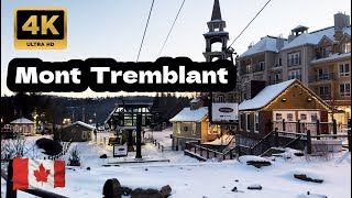 Mont Tremblant 2024  4k Virtual winter Nature Escape into Canada  walking vlog [upl. by Bruns]