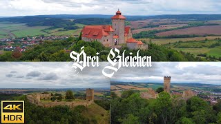 Drei Gleichen 4K  Wachsenburg Mühlburg Burg Gleichen [upl. by Muriel270]