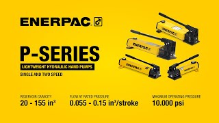 Lightweight Hydraulic Hand Pumps PSeries  Enerpac [upl. by Camila]