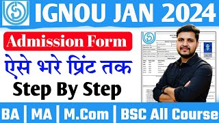 IGNOUE Admission 2024 January session for BachlorMasterDiploma and Certificate course Online Apply [upl. by Fitzgerald86]