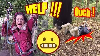 VLOG  PANIQUE pour MAMAN et SAUT dans le vide pour PAPA😬  Aventure en Famille à laccrobranche [upl. by Ycats]