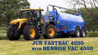 JCB Fastrac 4220 with 4000 Gallon Herron Tanker [upl. by Ssilb540]