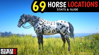 All 69 Unique Horses With Map Locations In Red Dead Redemption 2 [upl. by Anibor]