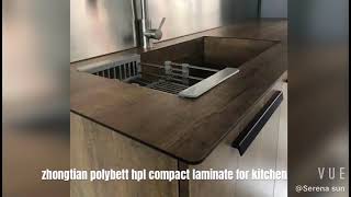 Zhongtian Polybett compact laminate board for kitchen cabinet [upl. by Meeker]