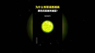 恒星的颜色随着温度而改变，温度越高颜色越蓝？恒星 天文 探索宇宙 科普 [upl. by Aimehs186]