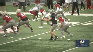 WSU Cougars football hosts first scrimmage of the spring [upl. by Kristien]