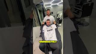 Barber Pranks Barcelona Fans with Real Madrid Cape – Hilarious Reactions [upl. by Ralf414]