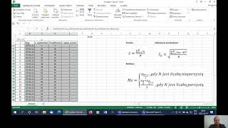 Średnia mediana odchylenie dominanta szereg prosty Statystyka z programem Excel odc 2 [upl. by Effy]