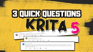 3 Quick Questions In Krita 5  Pixelated Images Video Import amp More [upl. by Adekram]