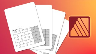 Design Your 2024 Calendar in Affinity Publisher  Free Template [upl. by Basile545]