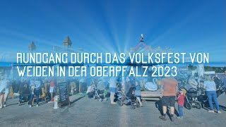 Volksfest Weiden in der Oberpfalz Rundgang 2023 [upl. by Annoit]