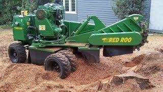 Stump Grinder big Cypress tree stumps [upl. by Grete]