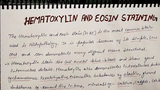 HEMATOXYLIN AND EOSINH and E STAINING [upl. by Wolfie]