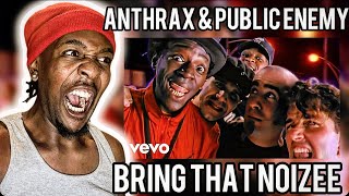 FIRST TIME HEARING Anthrax Public Enemy  Bring Tha Noize Official Music Video REACTION [upl. by Atterahs]