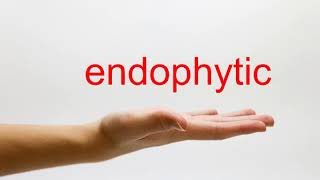 How to Pronounce endophytic  American English [upl. by Cardon]