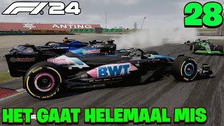 HET GAAT HELEMAAL MIS VOOR ALPINE  F1 24 SAUBER CAREER MODE 28 [upl. by Notyrb610]