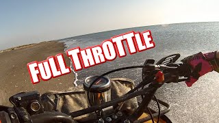 ATV 125cc Quad Full throttle on sand [upl. by Eadnus]