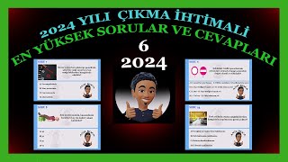 2024 Ehliyet Soruları Ve Cevapları En Çok çıkan ehliyet sınav soruları 2024 [upl. by Izabel]