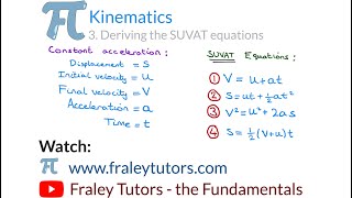 A Level Maths Kinematics 3 Deriving the SUVAT Equations [upl. by Noakes]