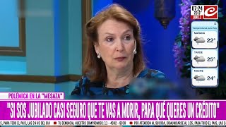 Diana Mondino quotSi sos jubilado y te vas a morir ¿para qué querés un créditoquot [upl. by Odanref231]