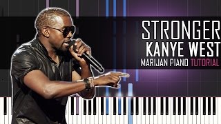 How To Play Kanye West  Stronger  Piano Tutorial [upl. by Alinoel]