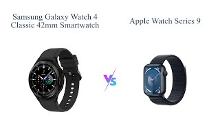 Samsung Galaxy Watch 4 Classic vs Apple Watch Series 9 Comparison 🌟 [upl. by Bettzel398]