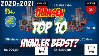 FYRVÆRKERI 20202021  THANSEN TOP 10 HVAD ER BEDST [upl. by Arramat]