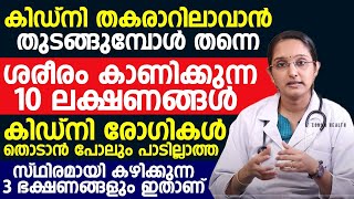 കിഡ്നി തകരാറിലാവാൻ തുടങ്ങുമ്പോൾ തന്നെ ശരീരം കാണിക്കുന്ന 10 ലക്ഷണങ്ങൾ  Kidney Desease Dr Priya [upl. by Acilgna]