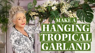 How to make a Hanging Tropical Foliage and Orchid Garland [upl. by Carrew]