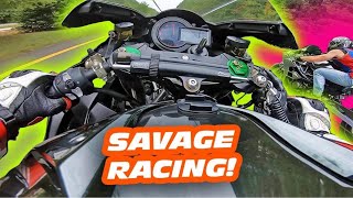 FASTEST H2S IN THE NATION BATTLE EPIC RACES NINJA H2 OWNERS MEET [upl. by Binette527]