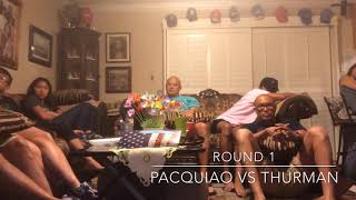 Fan Reactions to Best Pacquiao vs Thurman Rounds Rounds 1 and 10 [upl. by Wake]