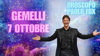 Gemelli ♊️ LOroscopo di Paolo Fox  7 Ottobre 2024  Al lavoro causa imprevisti [upl. by Bianka]