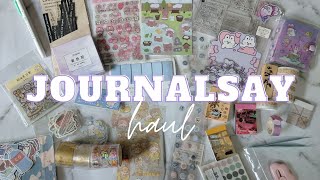 huge affordable stationery haul India w journalsay 2023  stickers washi stamps mini journal ✨ [upl. by Hiasi661]