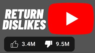 How to Return Dislikes on Youtube [upl. by Custer]