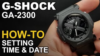 Gshock GA2300  Setting time and date  Module 5725 [upl. by Blackmun]