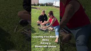 Students Learning Fire Making at Barefoot Bushcraft [upl. by Vittoria418]