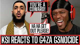 KSI LAUGHS ABOUT G4ZA SITUATION  MUSLIM REACTS [upl. by Iras989]