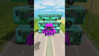 Cars VS Bus Walls 🚗  BeamNGdrive shorts [upl. by Nilac]