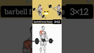 barbell Front Raise  Body building workout motivation youtubeshorts [upl. by Nahtanoj756]