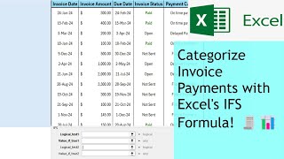 Categorize Invoice Payments with Excels IFS Formula 🧾📊 [upl. by Utter]