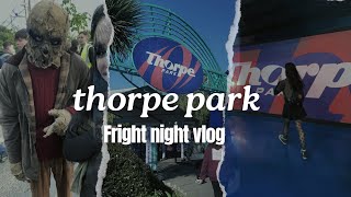 thorpe park fright night 2024 vlog  🦇 [upl. by Nyrhtakyram]