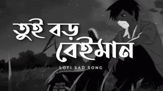 Tui Boro Beiman Re Bondhu  Samz Vai  তুই বড় বেইমান  Slowed Lofi Music [upl. by Lorine]